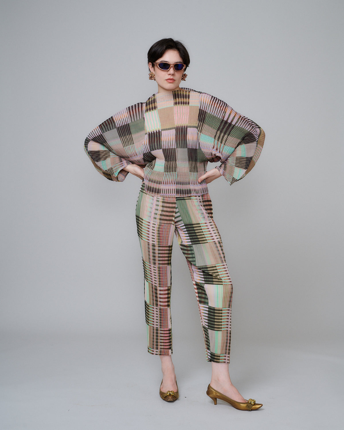 Rana Handpleated Top in Holm