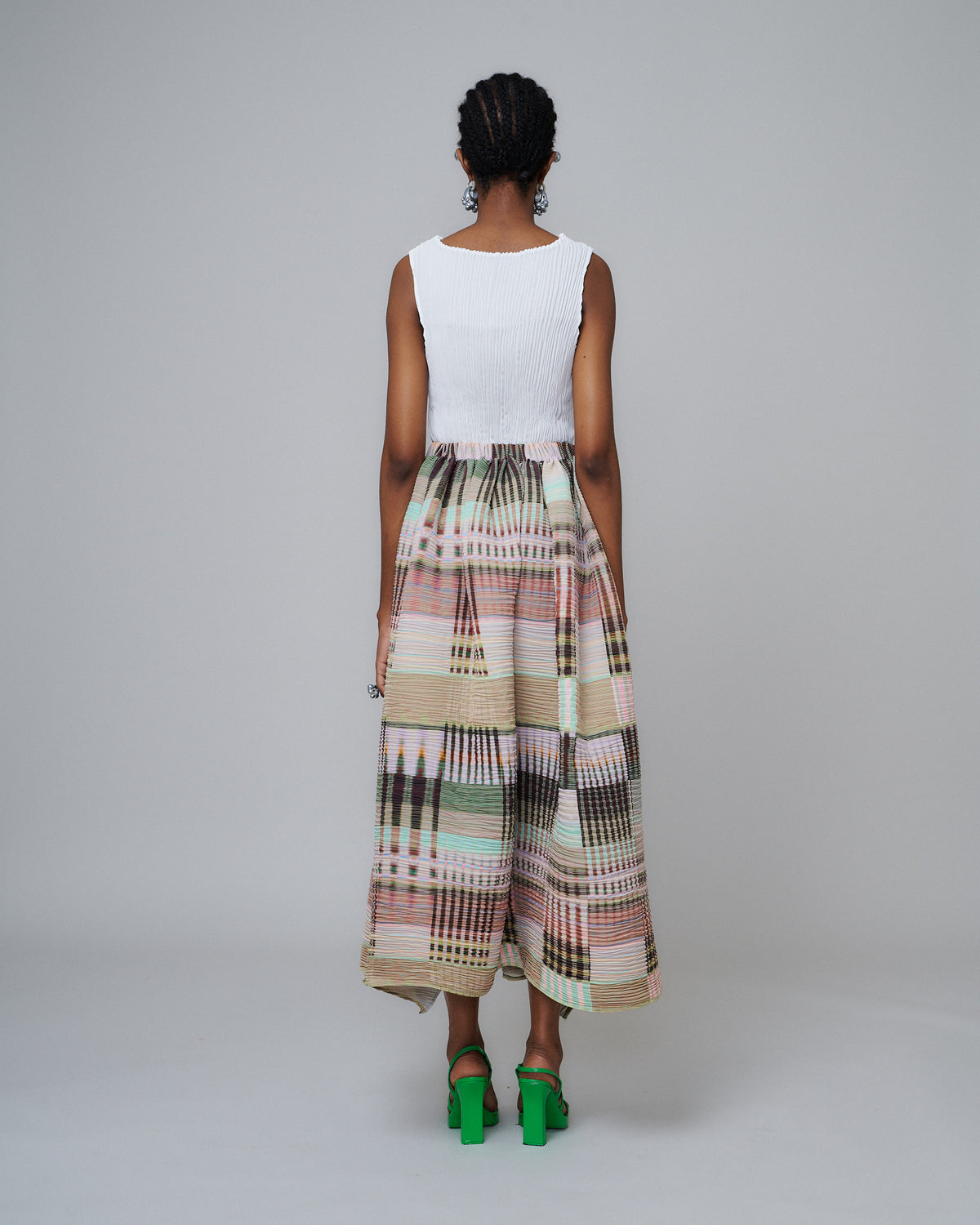 Gaia Handpleated Skirt in Holm
