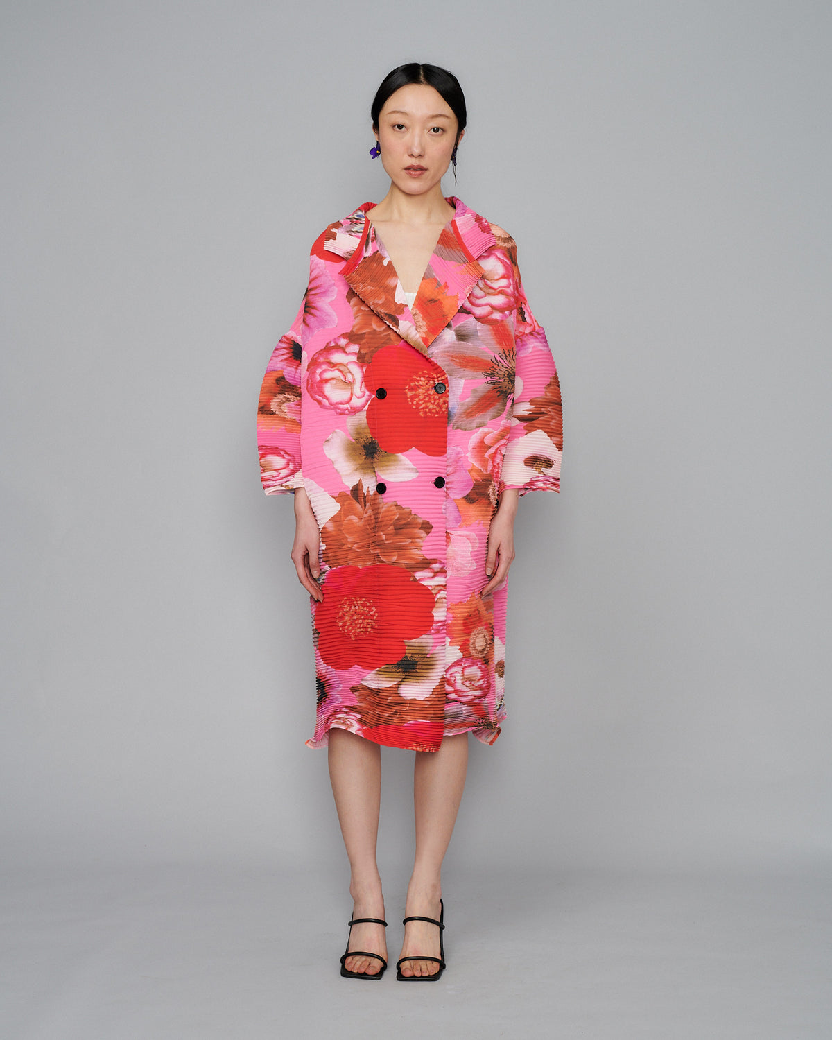 Handpleated Johan Coat in Ursula