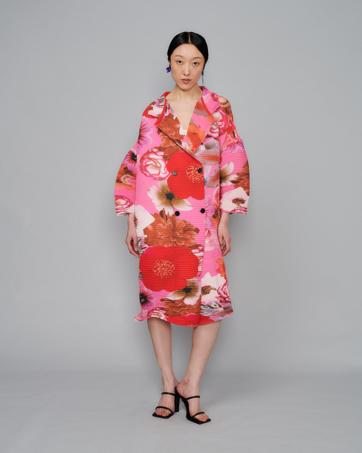 Handpleated Johan Coat in Ursula