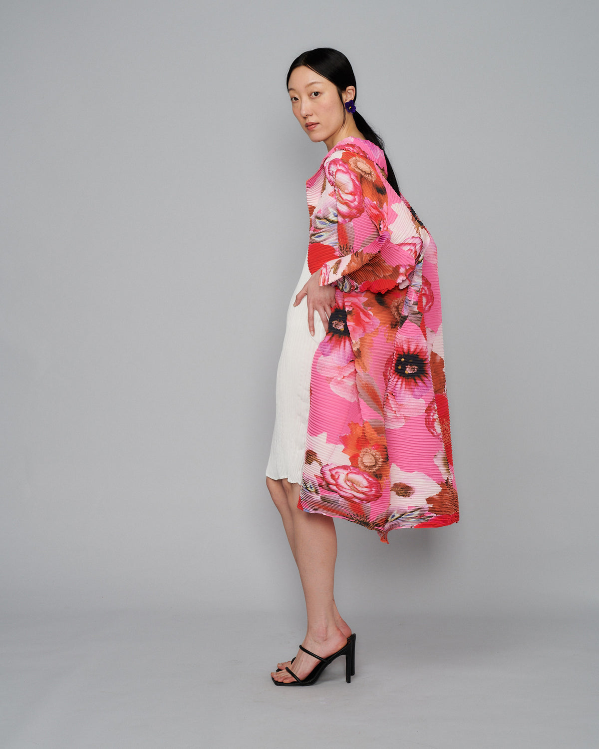 Handpleated Johan Coat in Ursula