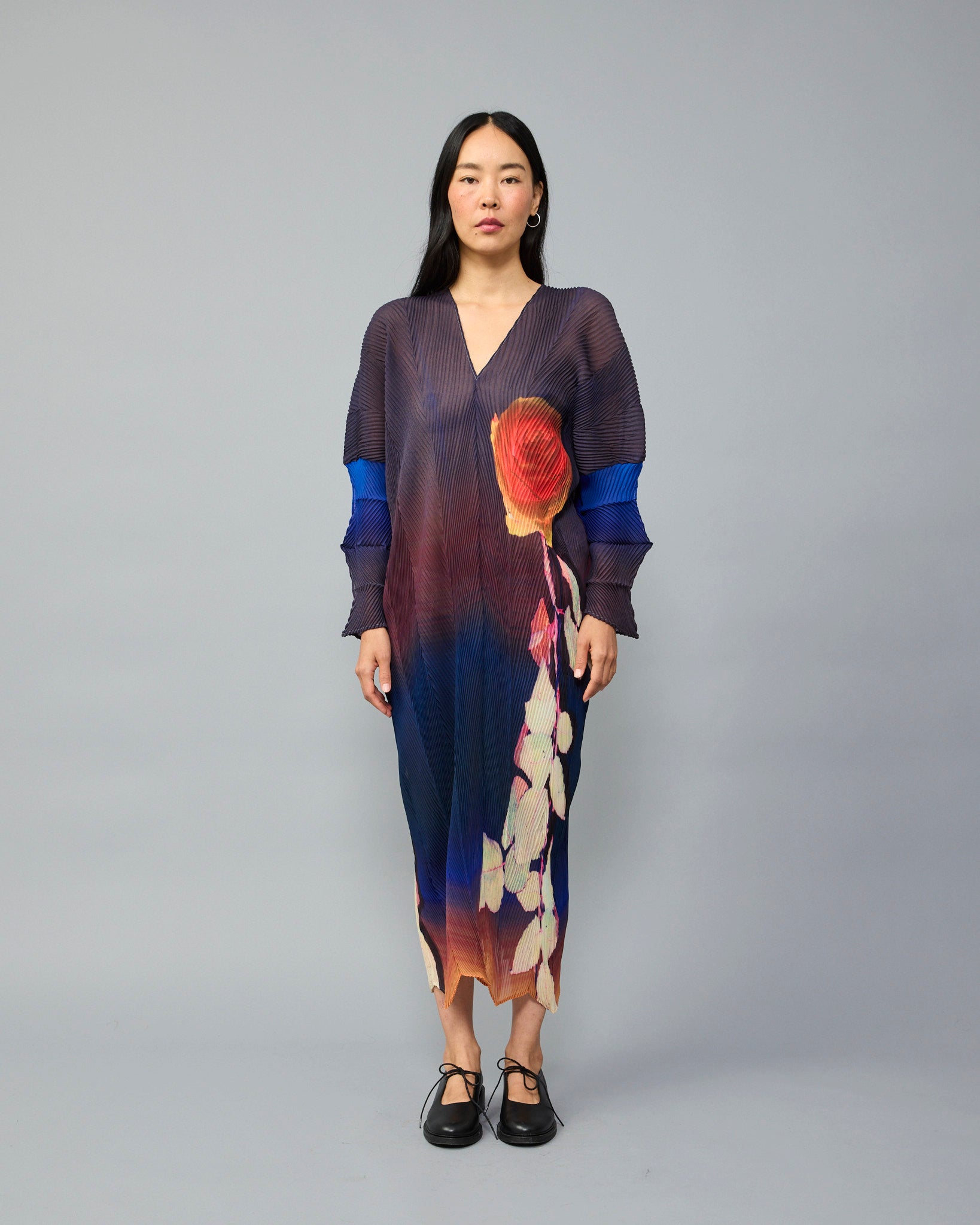 Sue Handpleated Kaftan in Rose