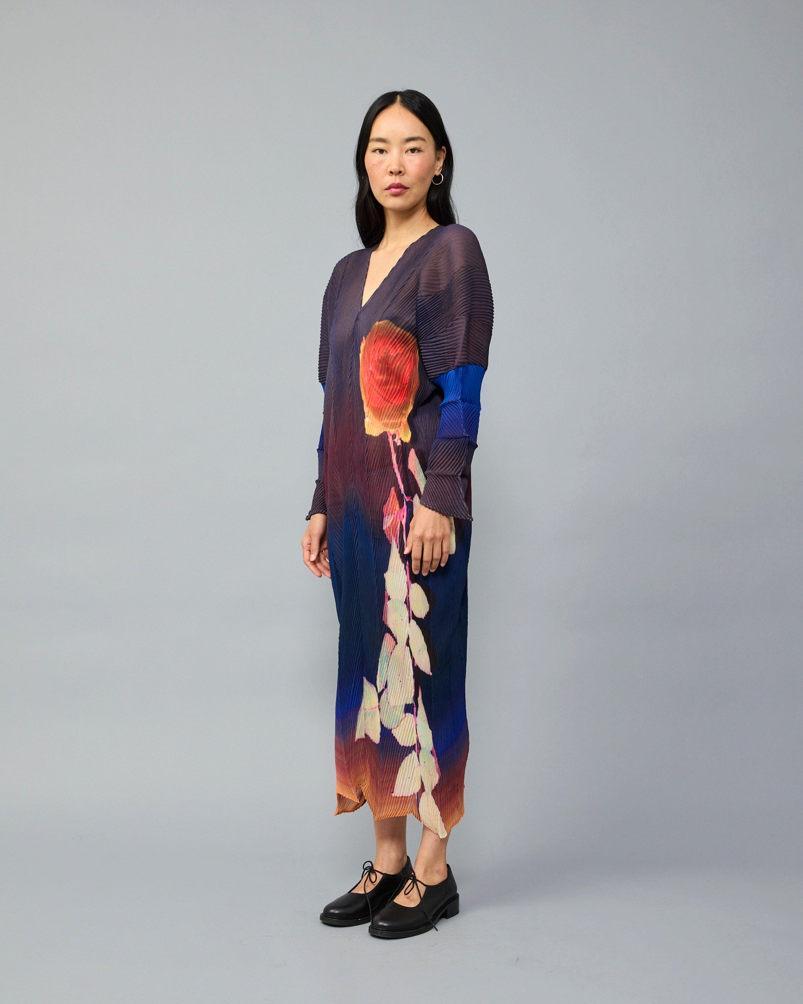 Sue Handpleated Kaftan in Rose