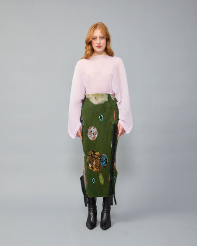 Egon Pleated Knit Skirt in Ragnar