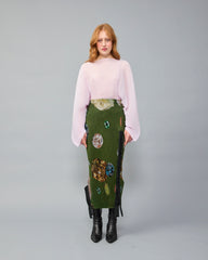 Egon Pleated Knit Skirt in Ragnar