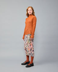 Lee Handpleated Top in Terracotta