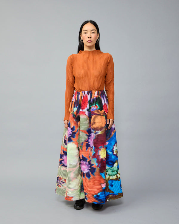 Kenza Handpleated Skirt in Gundula