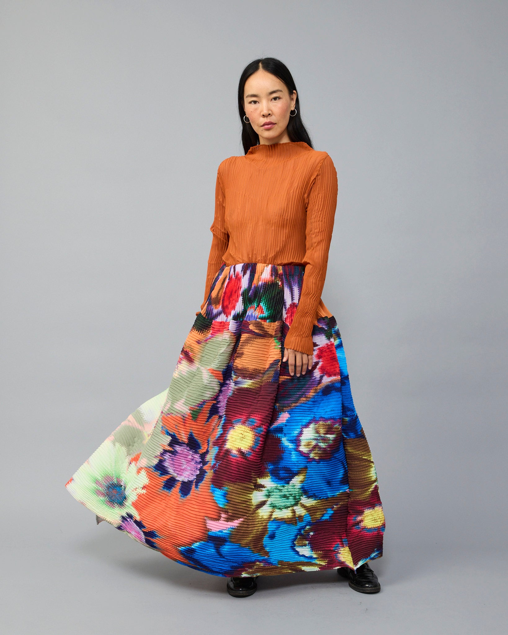 Kenza Handpleated Skirt in Gundula