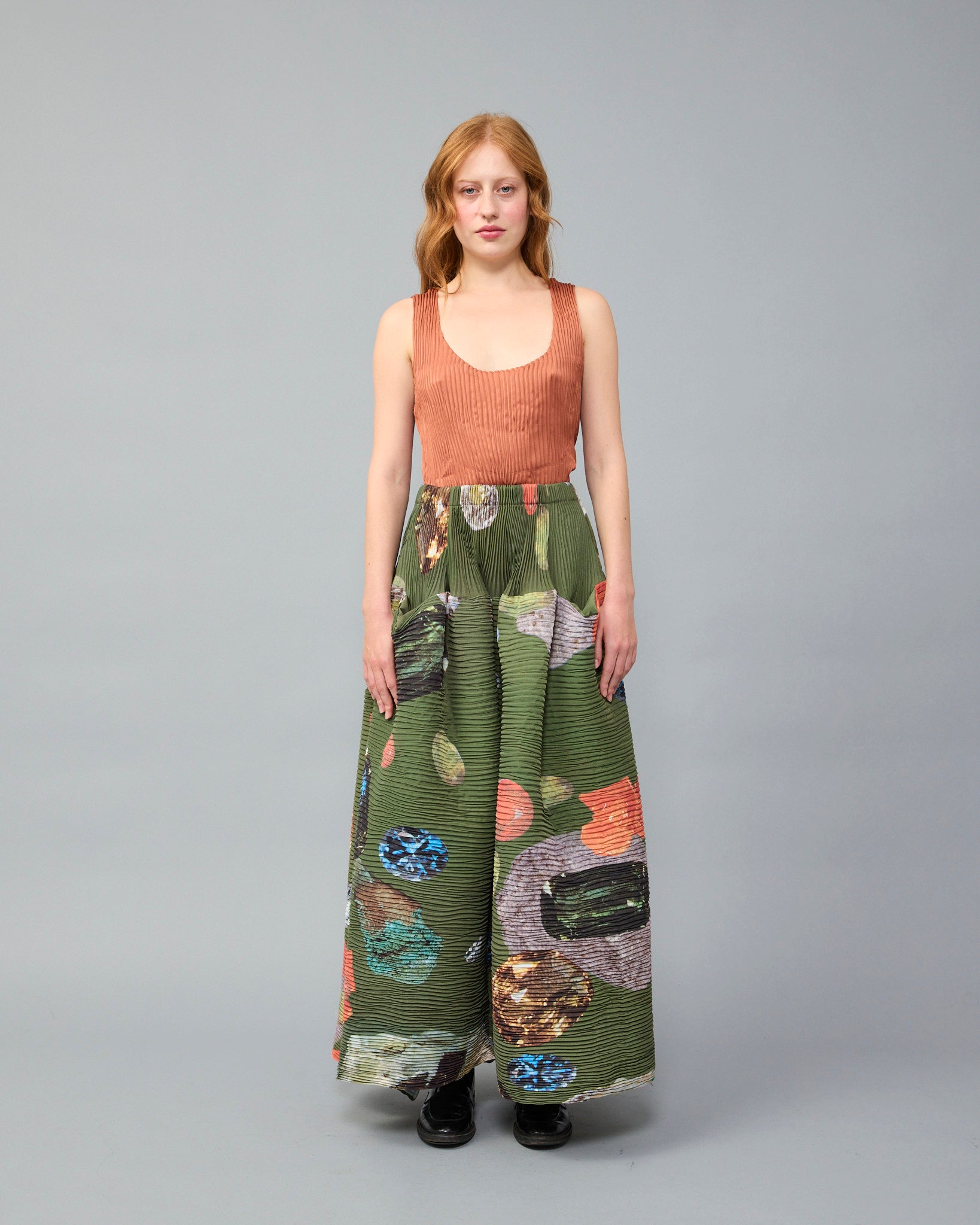 Kenza Handpleated Skirt in Ragnar