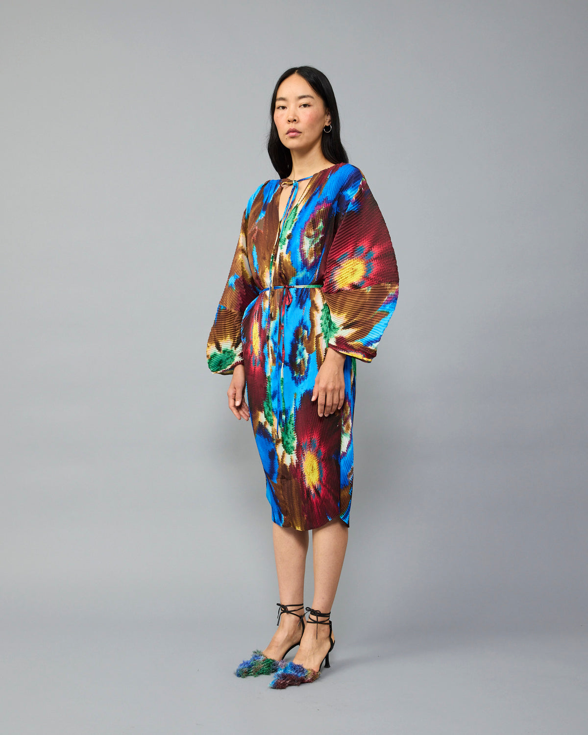 Laiza Pleated Dress in Gundula