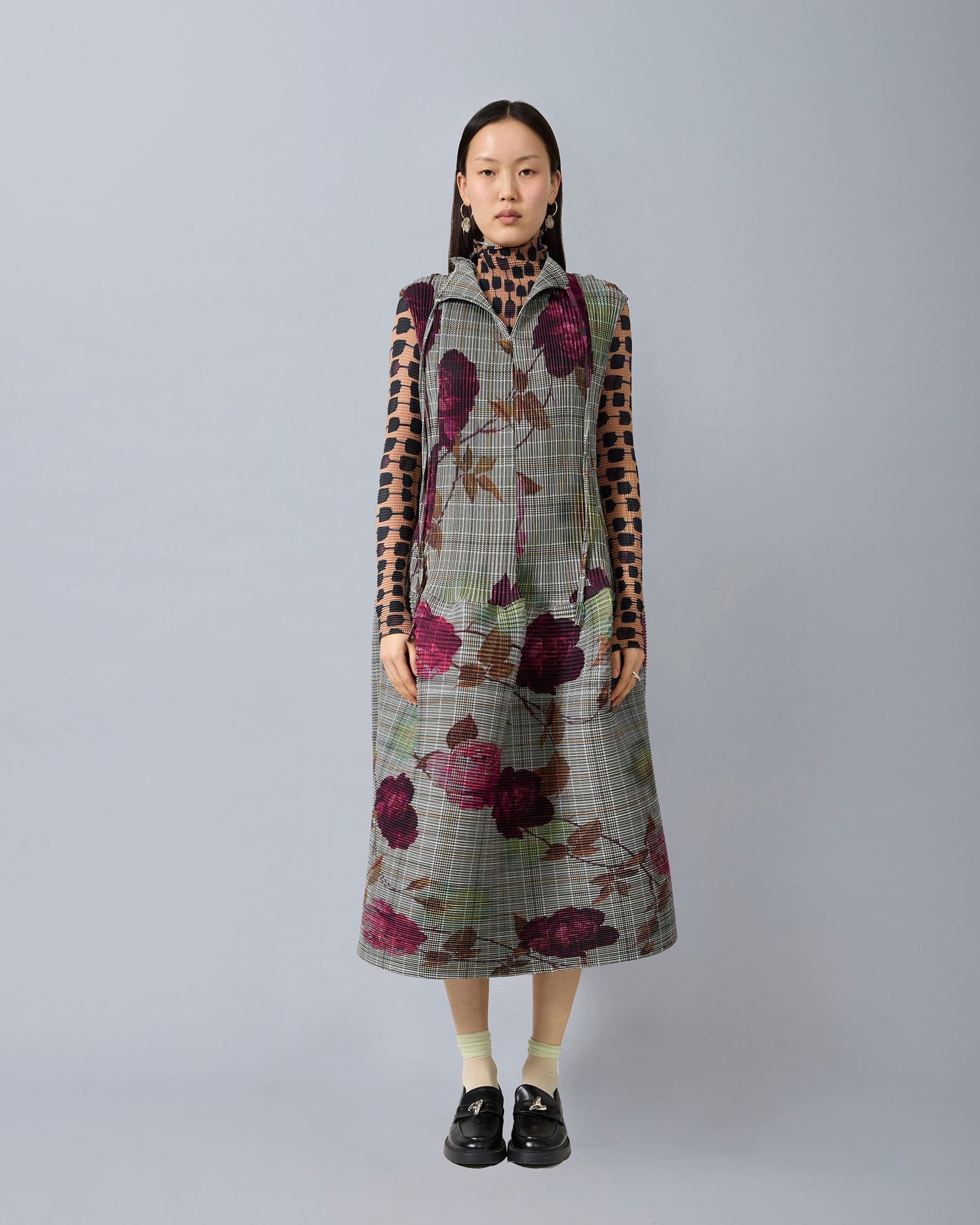 Maya Pleated Dress in Rosalind