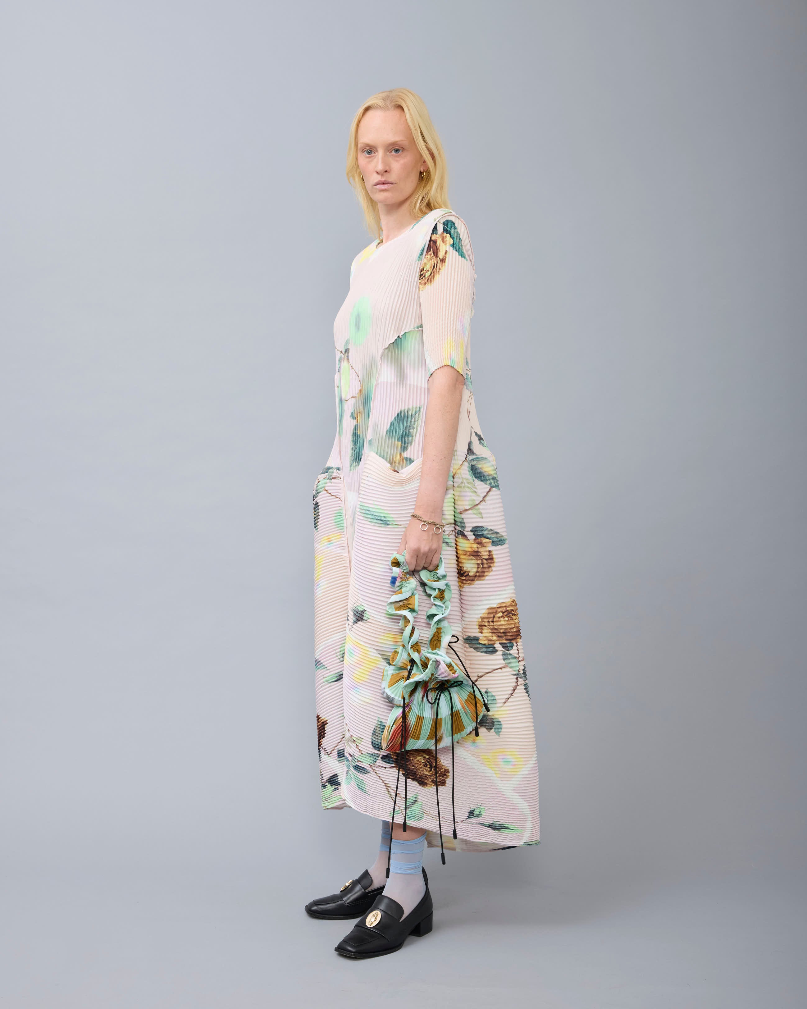 Uma Handpleated Dress in Edward