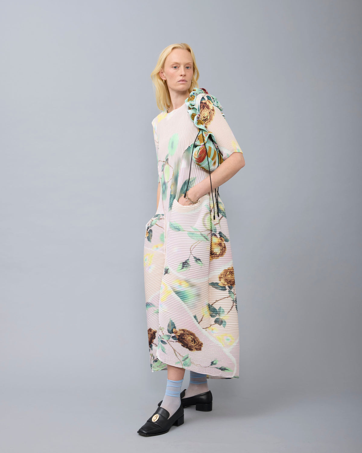 Uma Handpleated Dress in Edward