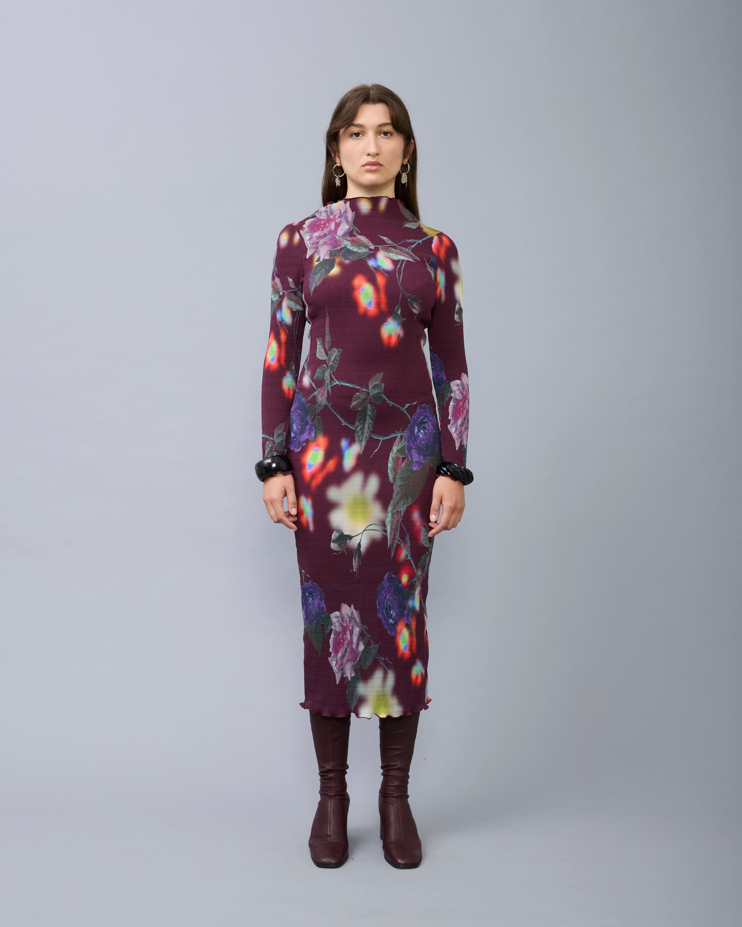 Rupert Smock Pleated Dress in Edward
