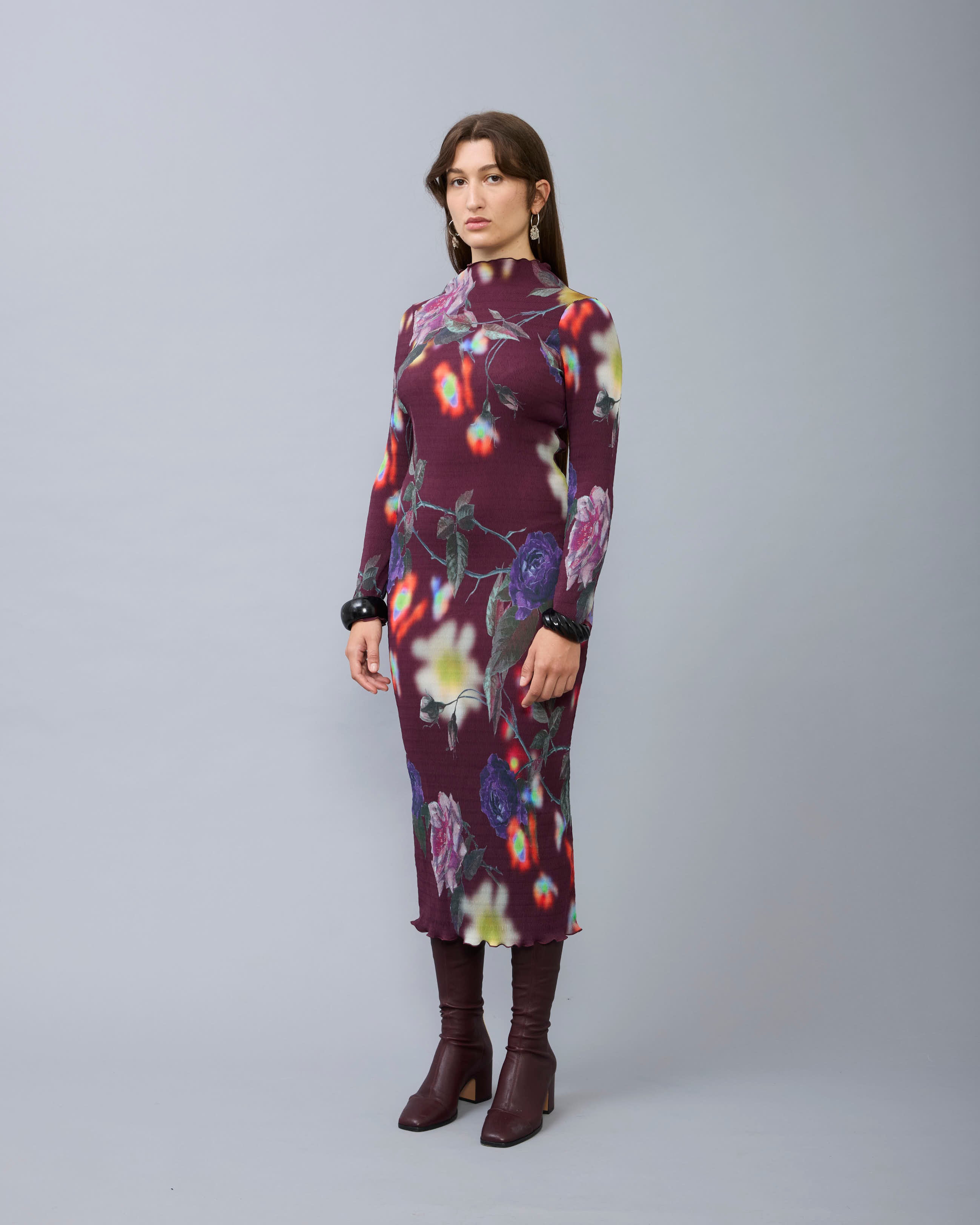 Rupert Smock Pleated Dress in Edward