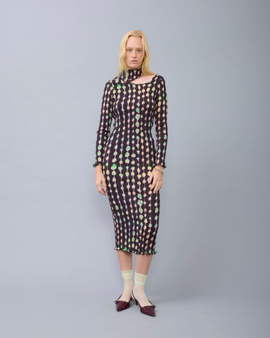 Orphelia Smock Pleated Dress in Dax