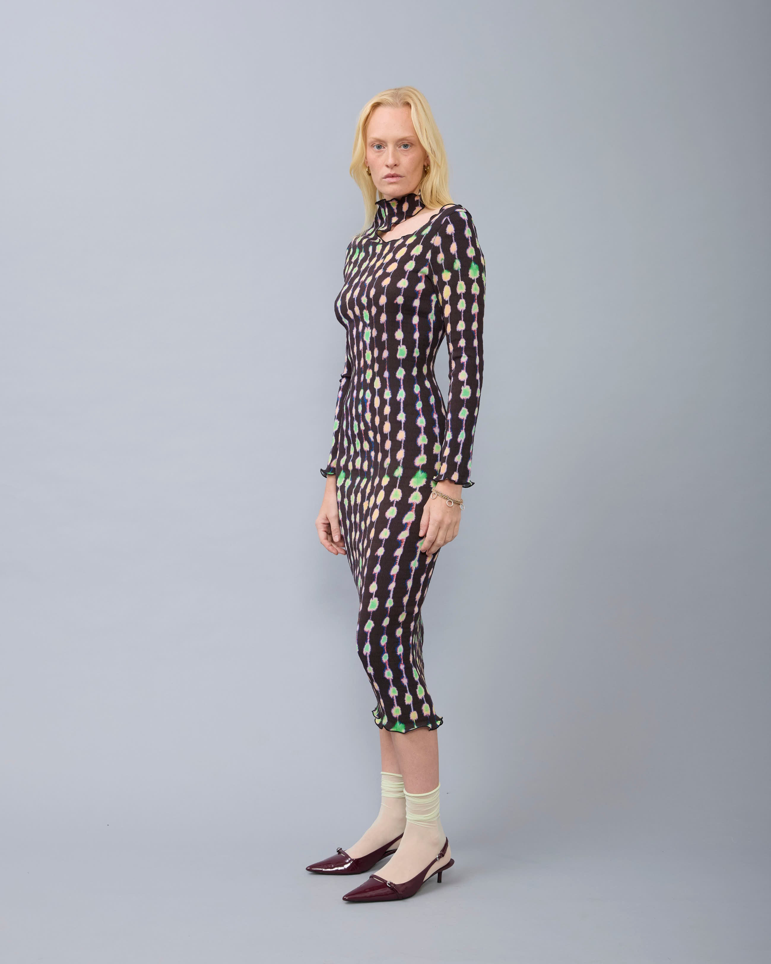 Orphelia Smock Pleated Dress in Dax