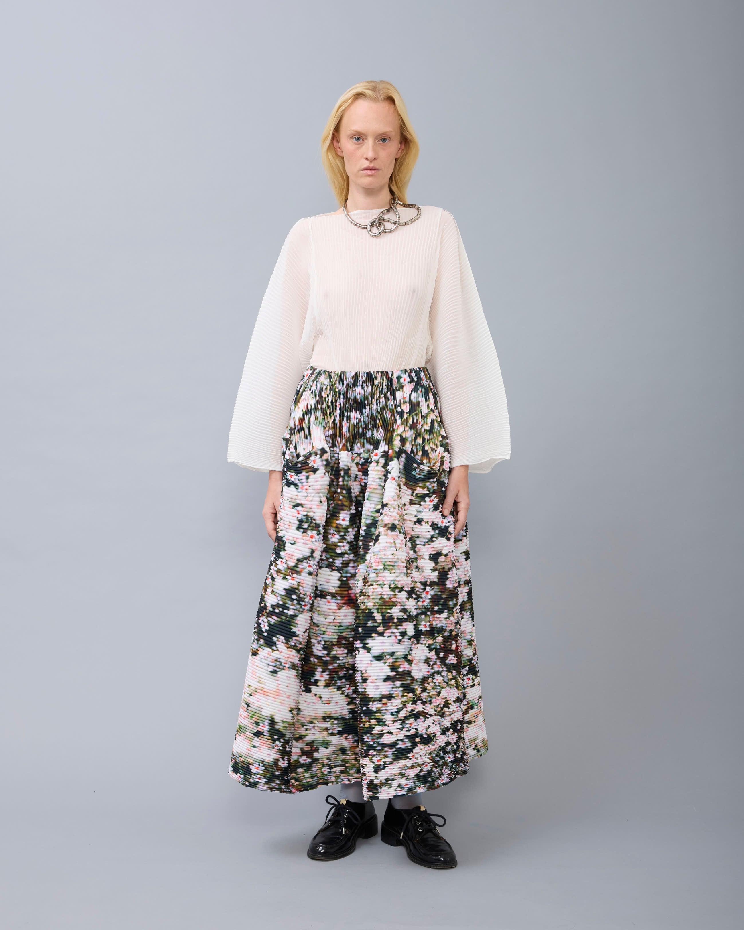 Kenza Handpleated Skirt in Holle