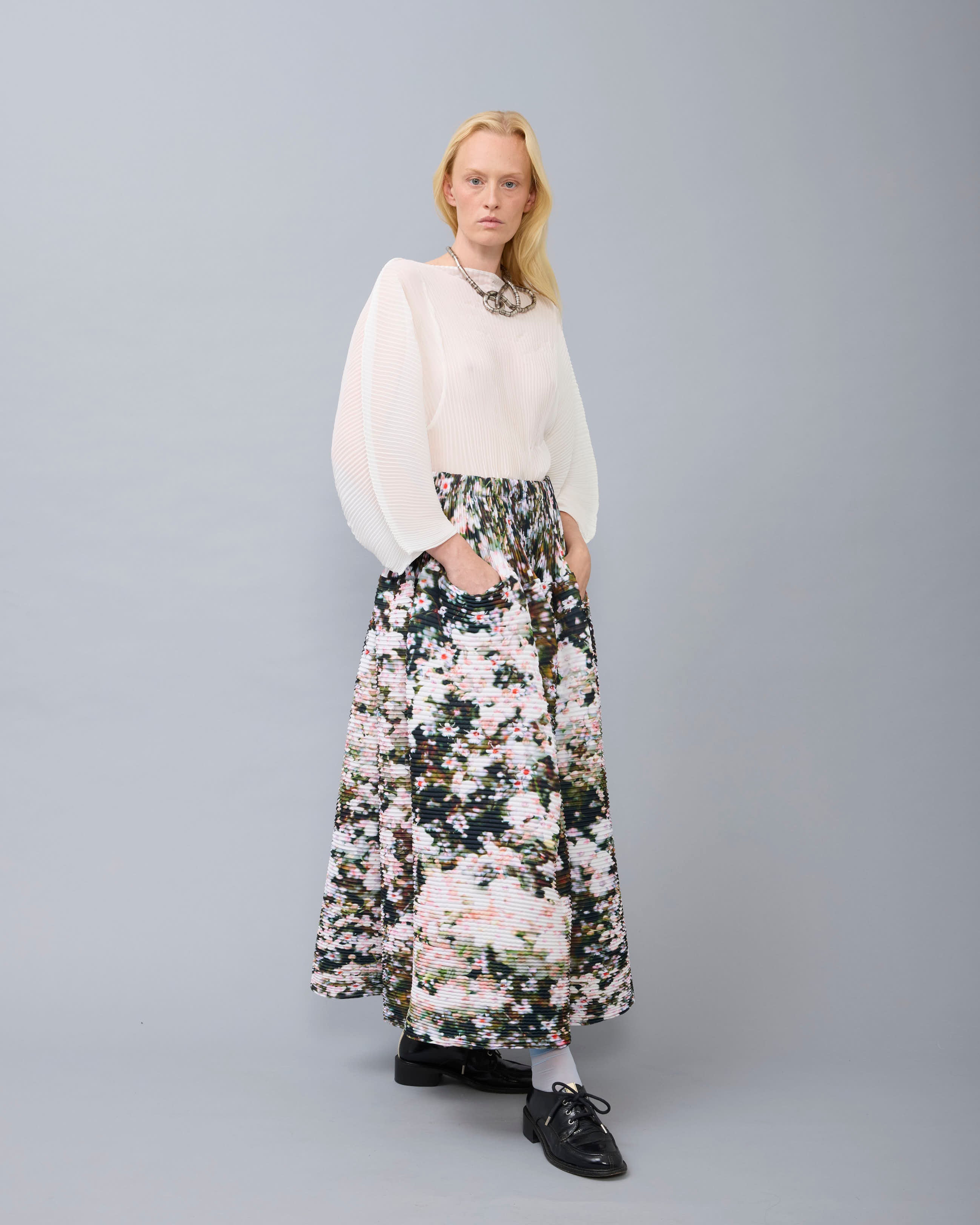Kenza Handpleated Skirt in Holle