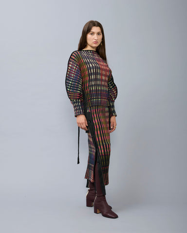 Ferdinand Pleated Knit Pullover in Joni