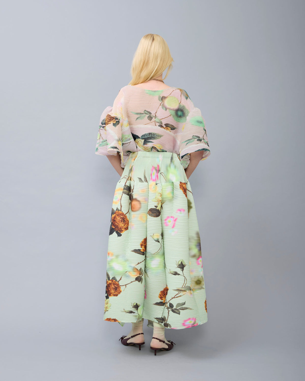 Kenza Handpleated Skirt in Edward