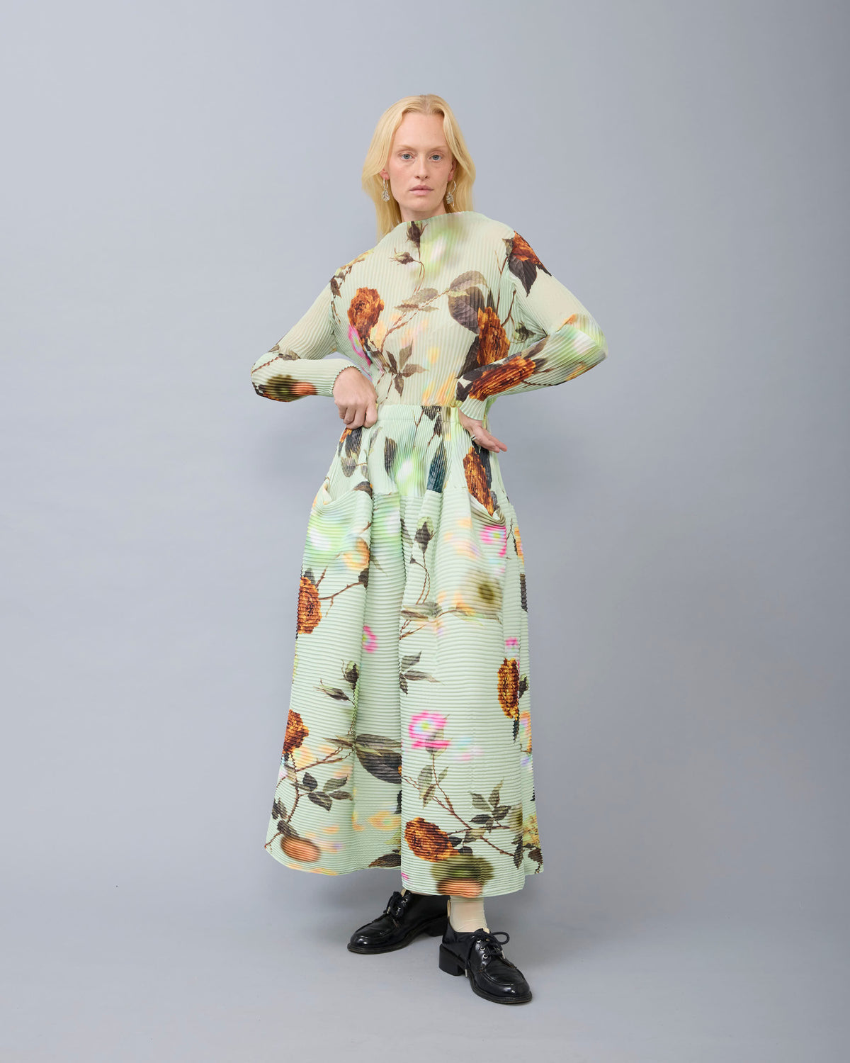 Lee Pleated Top in Edward