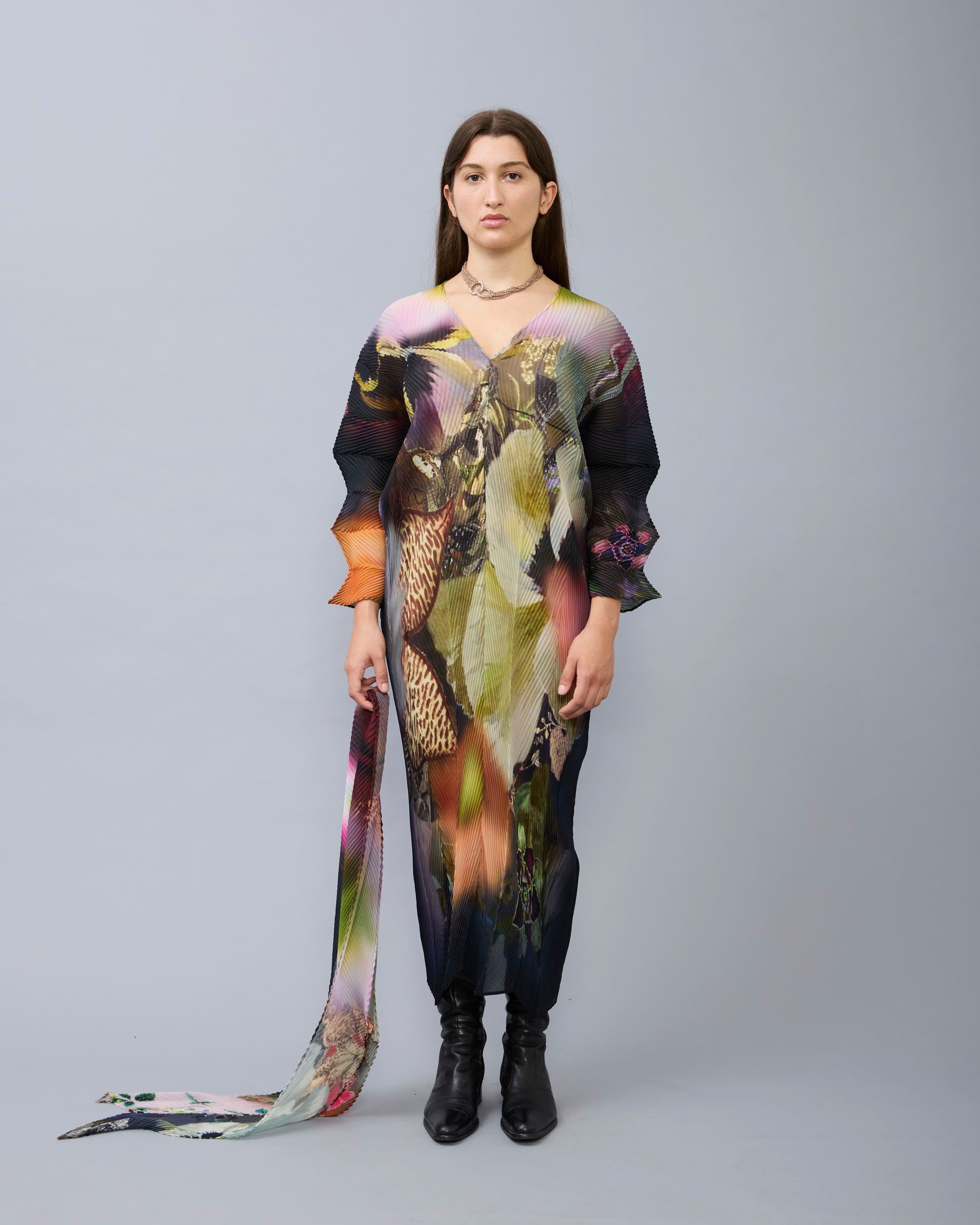 Sue Handpleated Kaftan in Nola