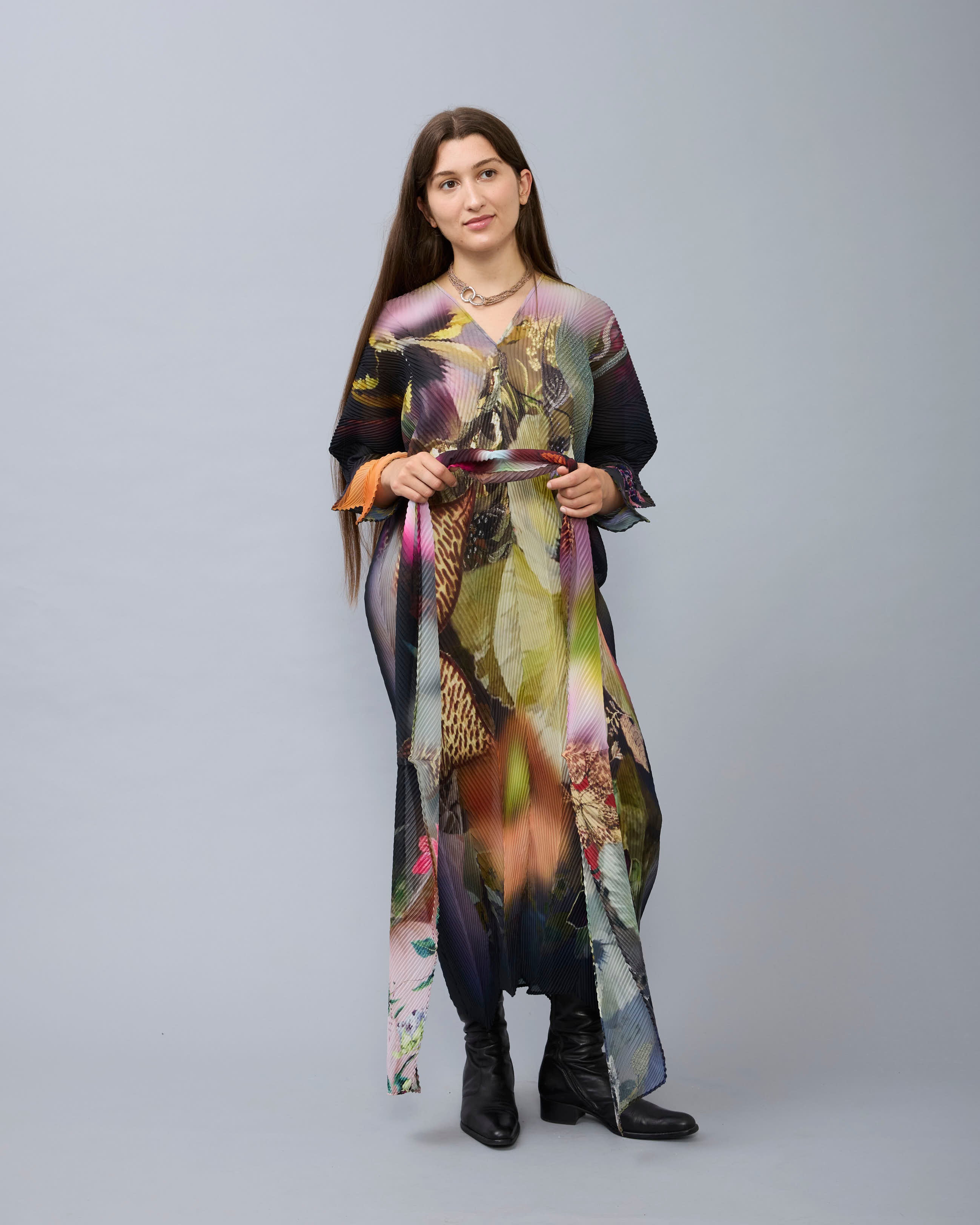 Sue Handpleated Kaftan in Nola