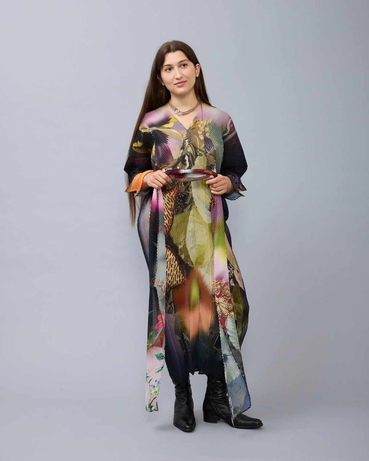 Sue Handpleated Kaftan in Nola