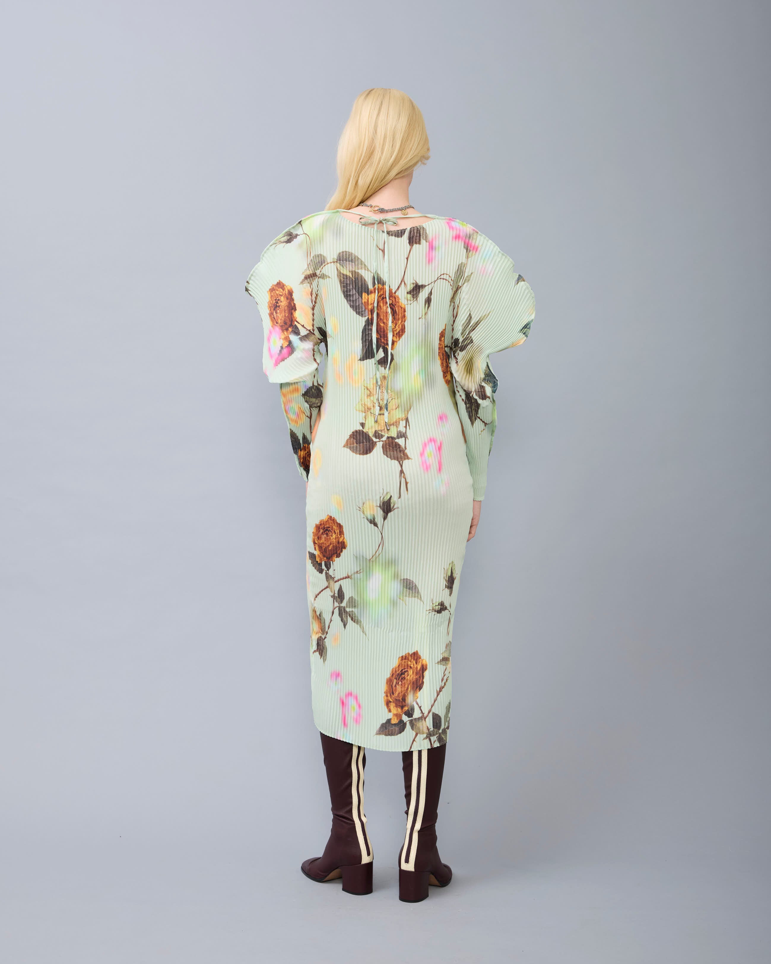 Masha Pleated Dress in Edward
