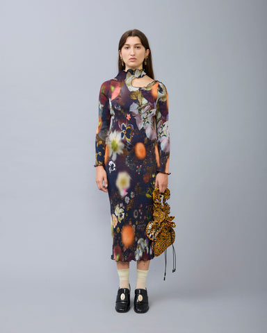 Orphelia Smock Pleated Dress in Nola