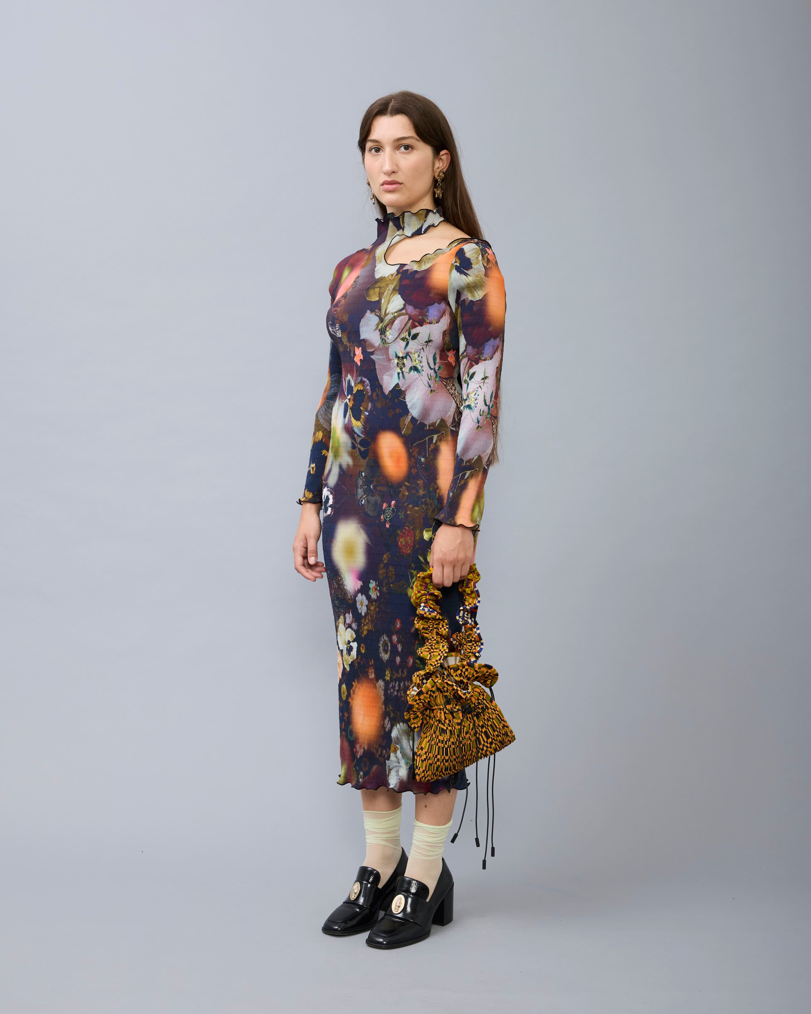 Orphelia Smock Pleated Dress in Nola