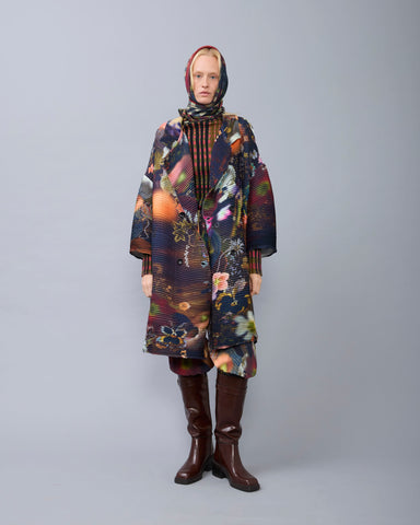 Johan Handpleated Coat in Nola