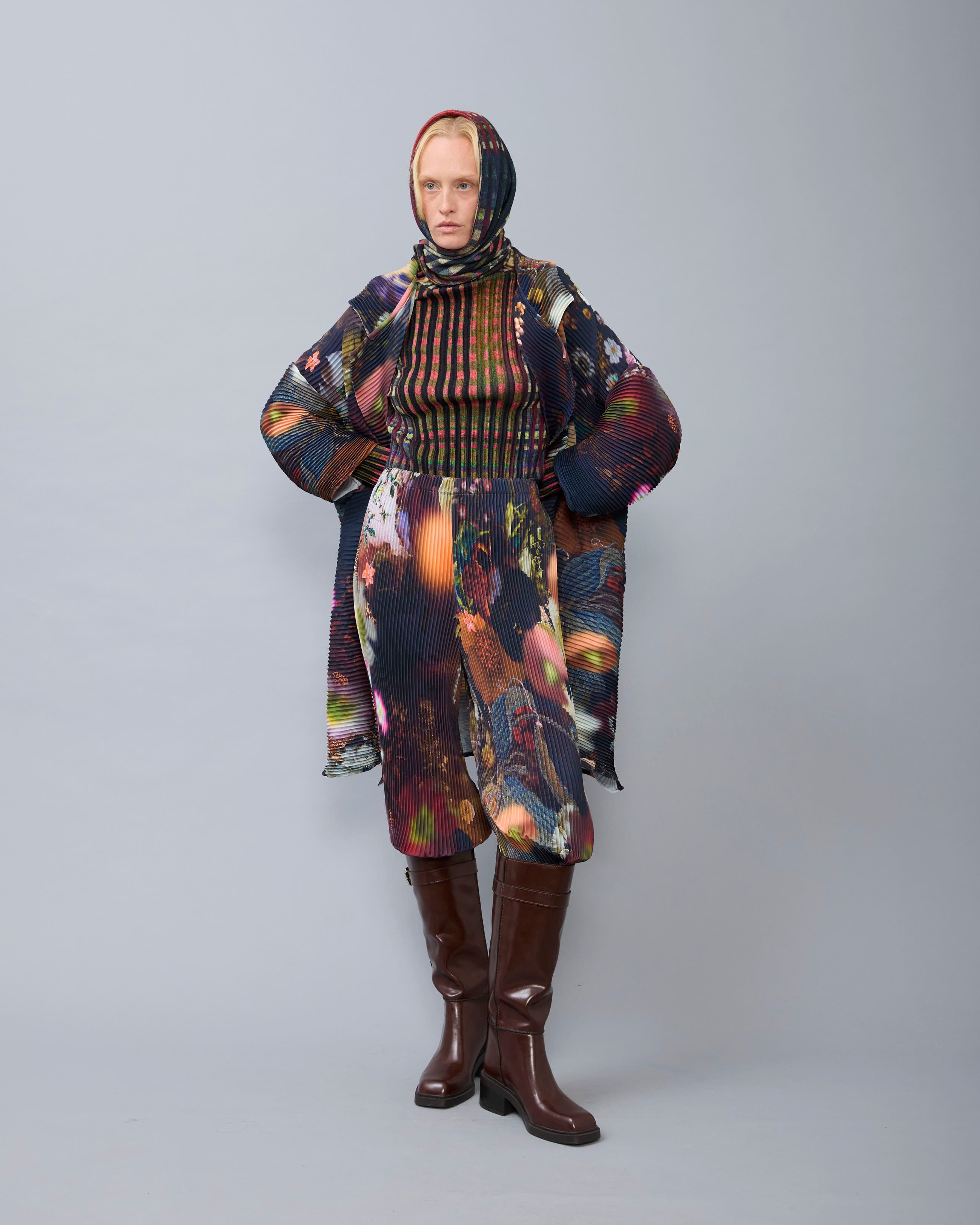Johan Handpleated Coat in Nola