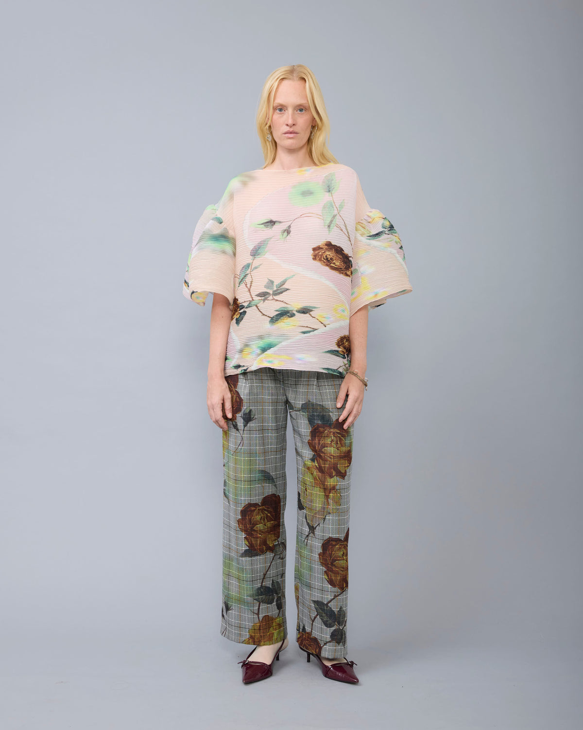 Robin Handpleated Top in light Edward