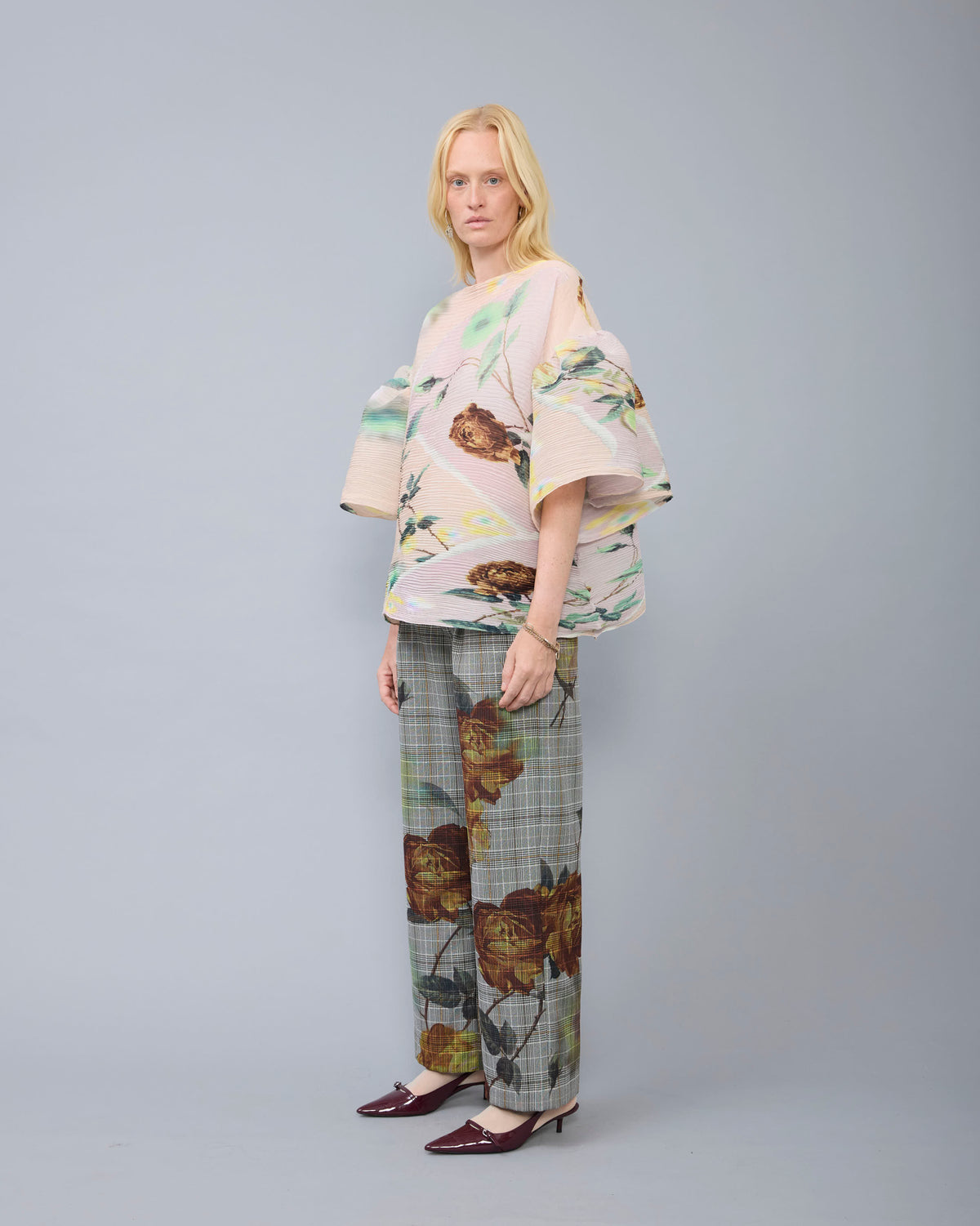 Robin Handpleated Top in light Edward