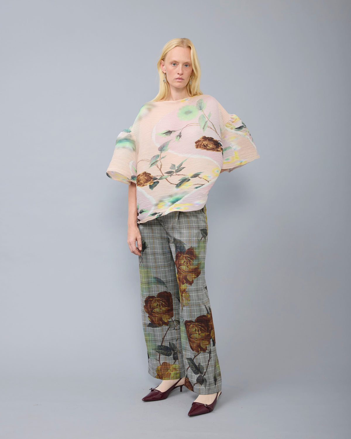 Robin Handpleated Top in light Edward