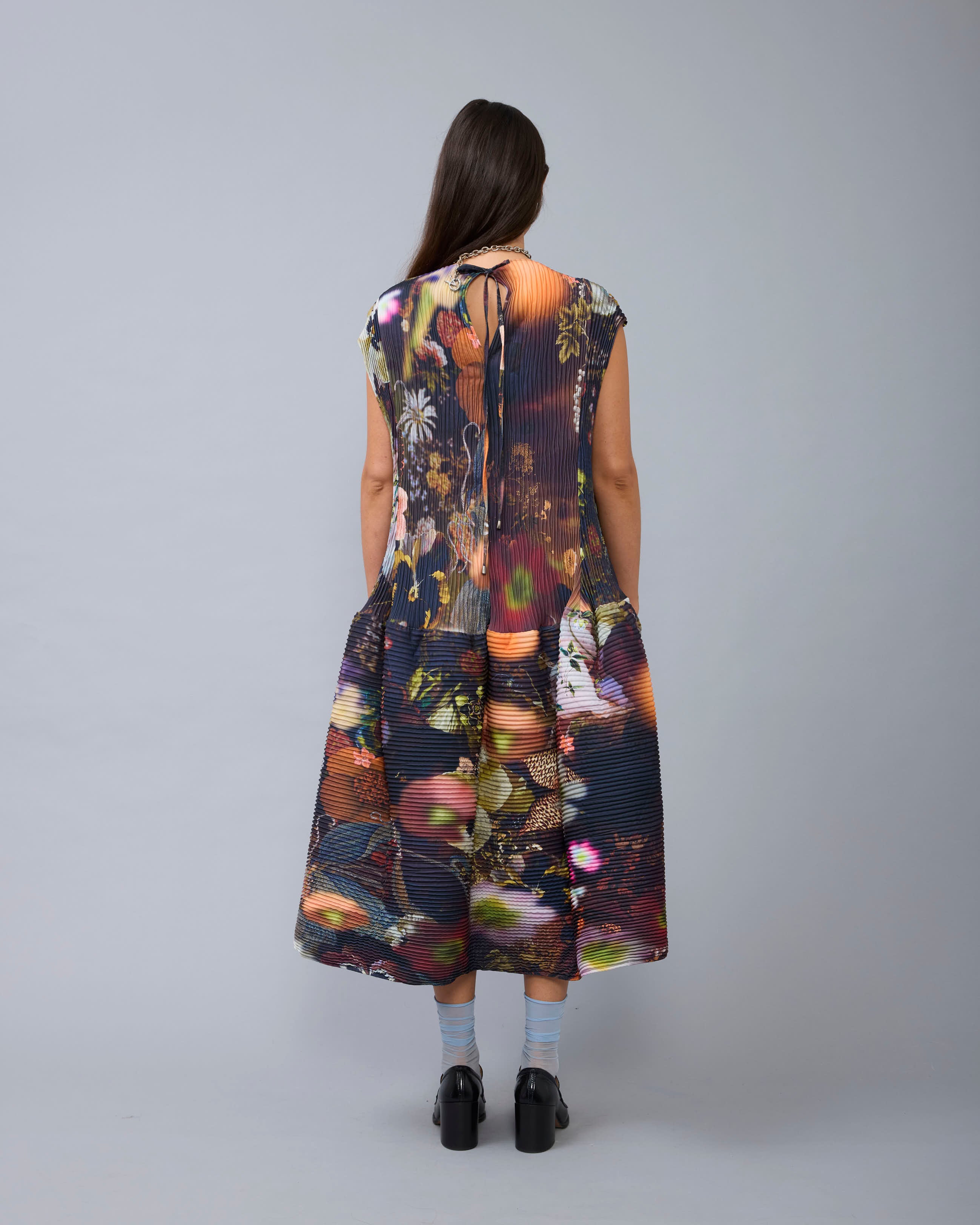Maya Handpleated Dress in Nola