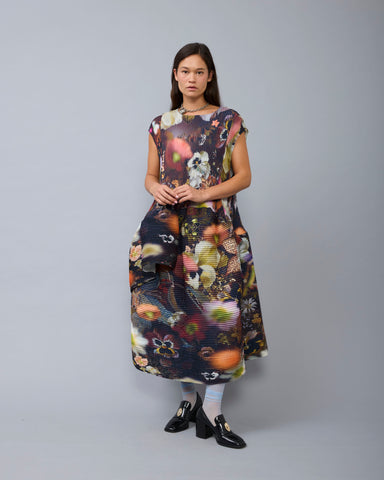 Maya Handpleated Dress in Nola