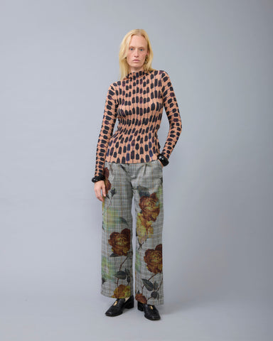 Susi Cross Pleated Top in Mia