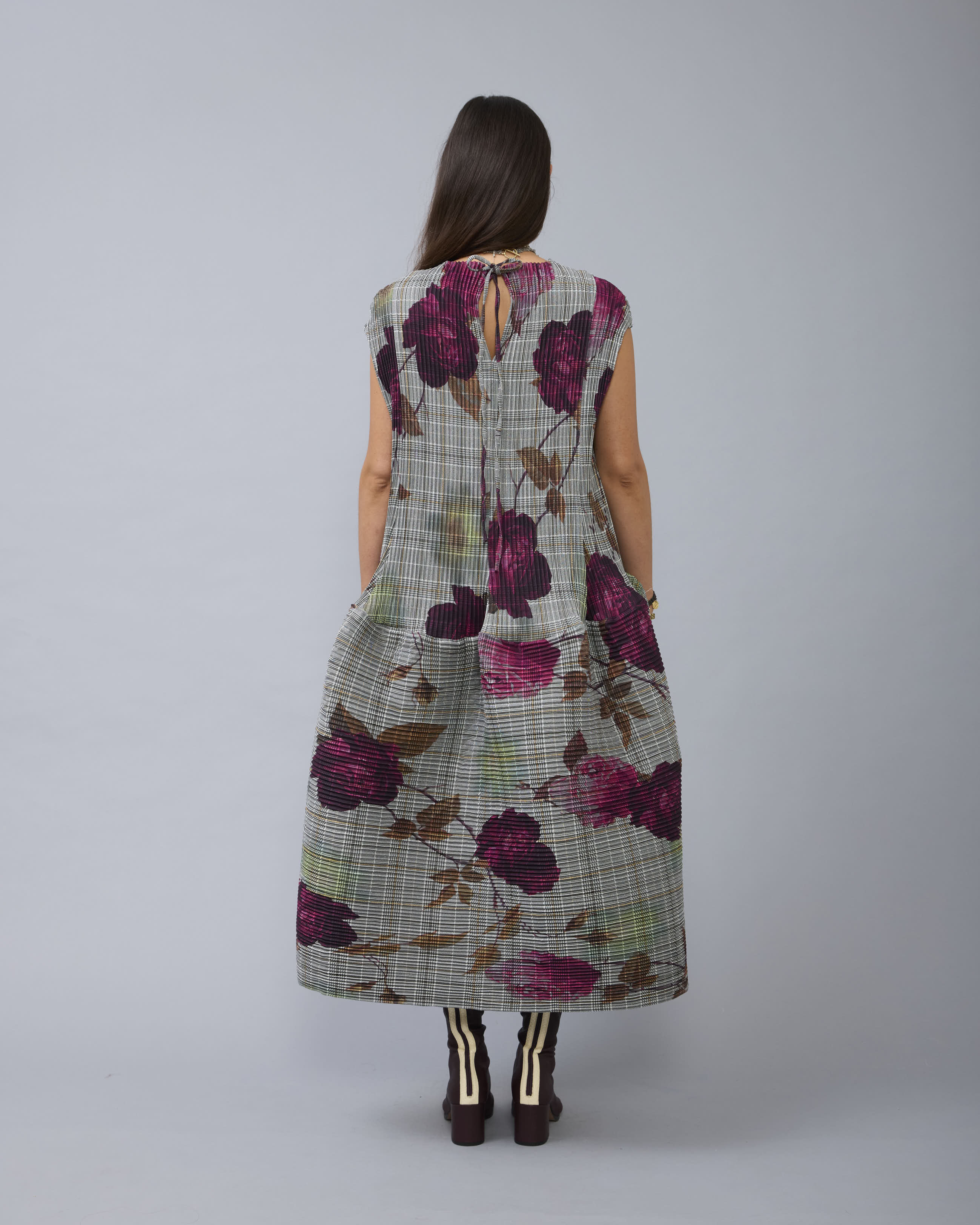 Maya Pleated Dress in Rosalind