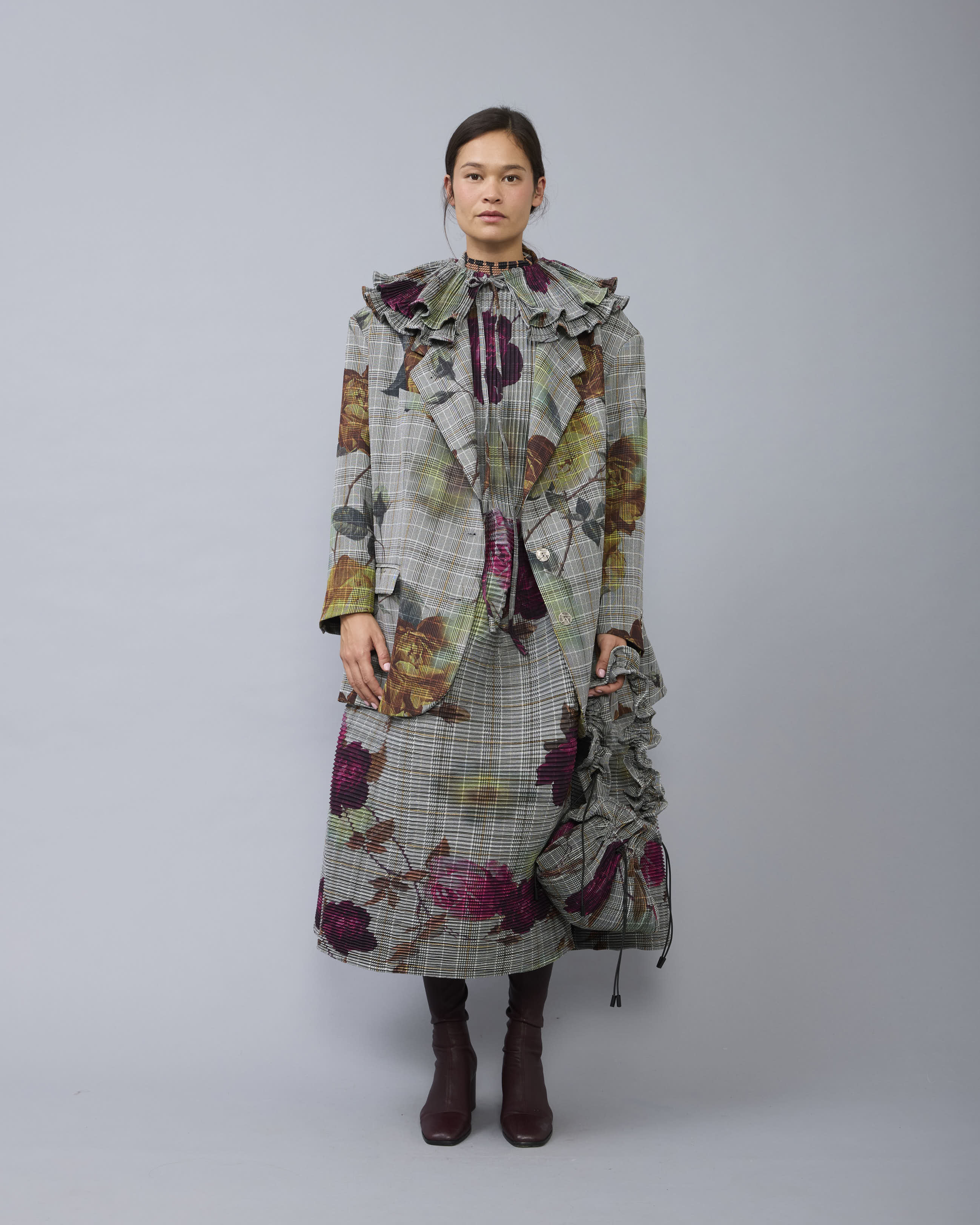 Winnie Pleated Collar in Rosalind