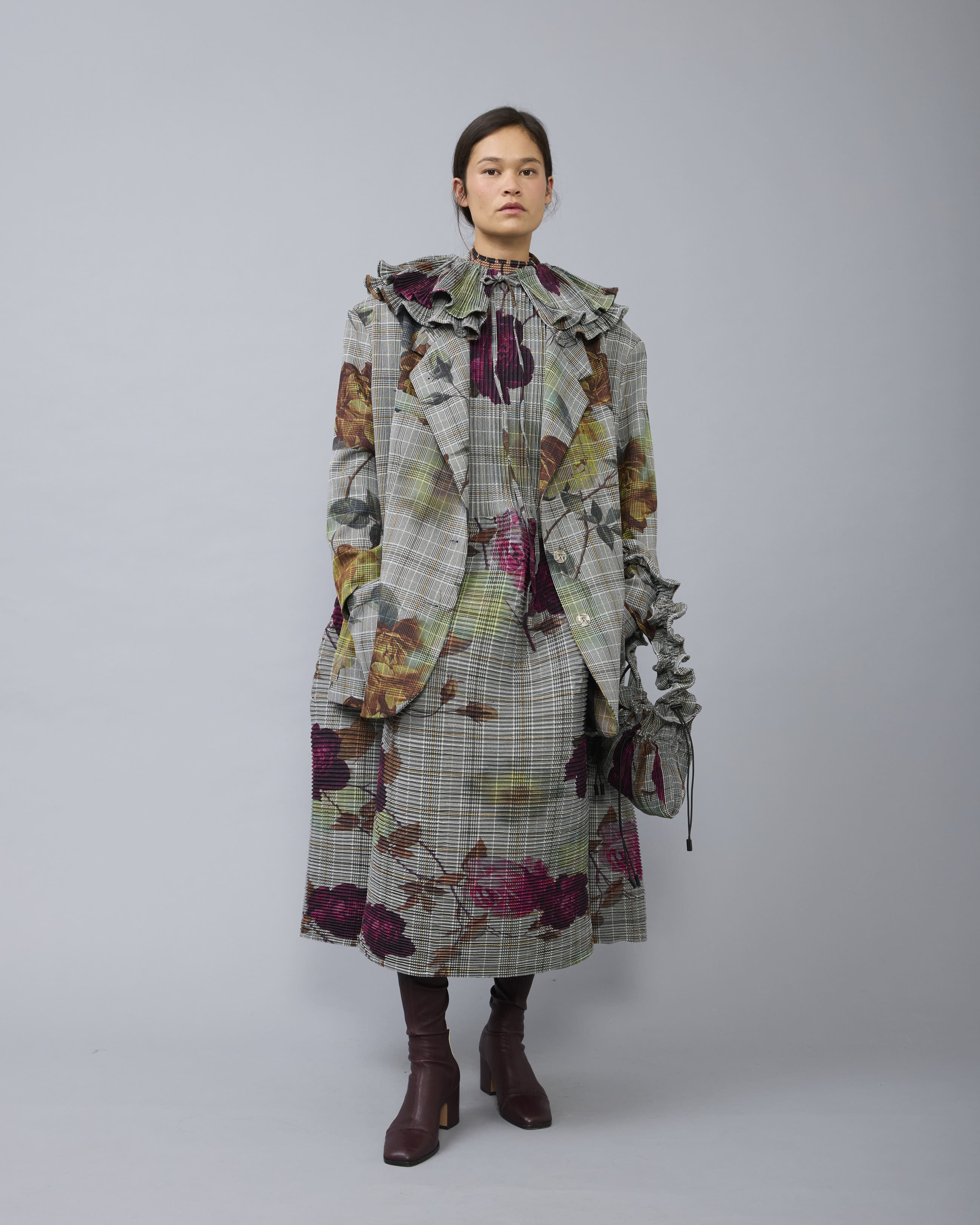 Winnie Pleated Collar in Rosalind