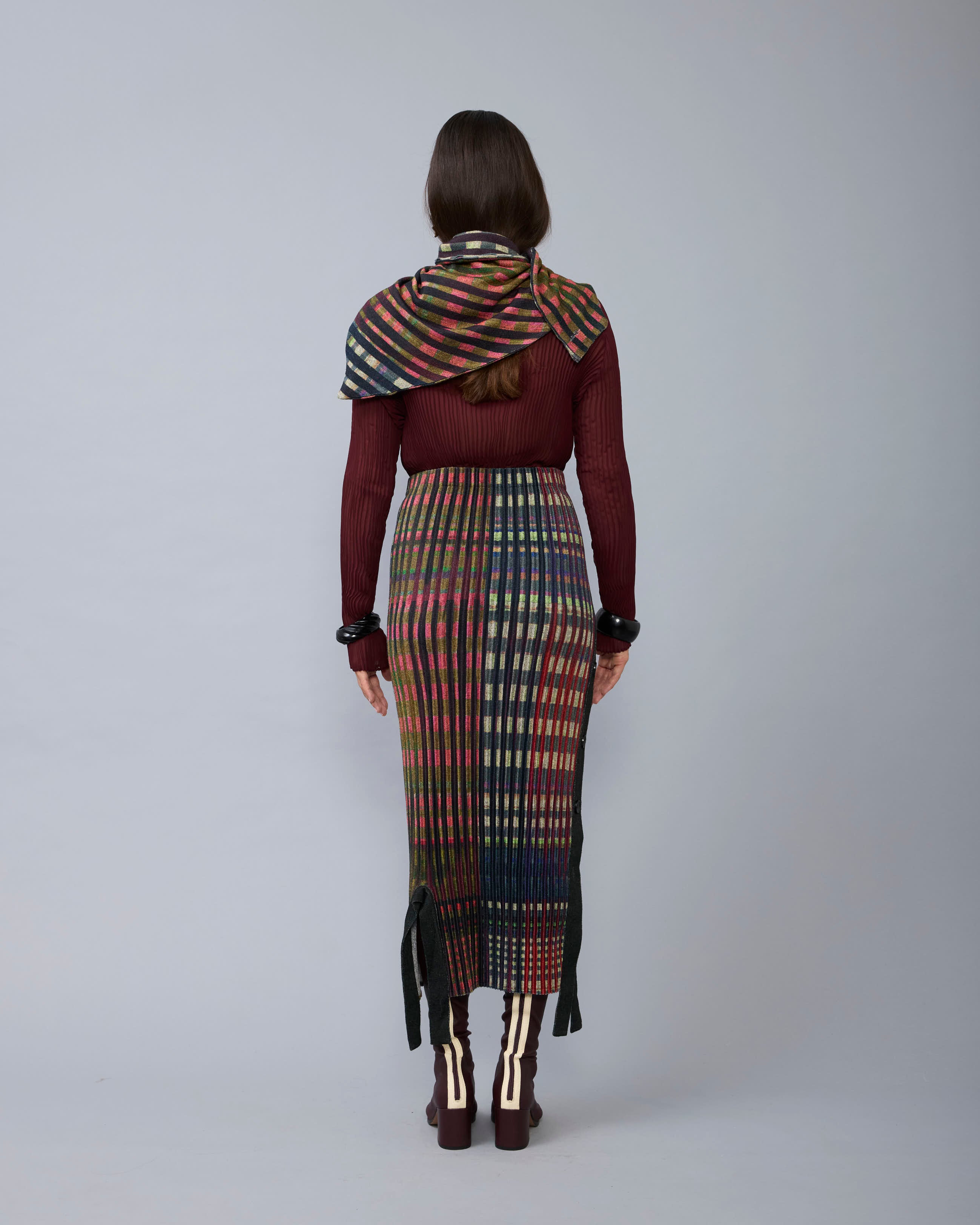Egon Pleated Knit Skirt in Joni