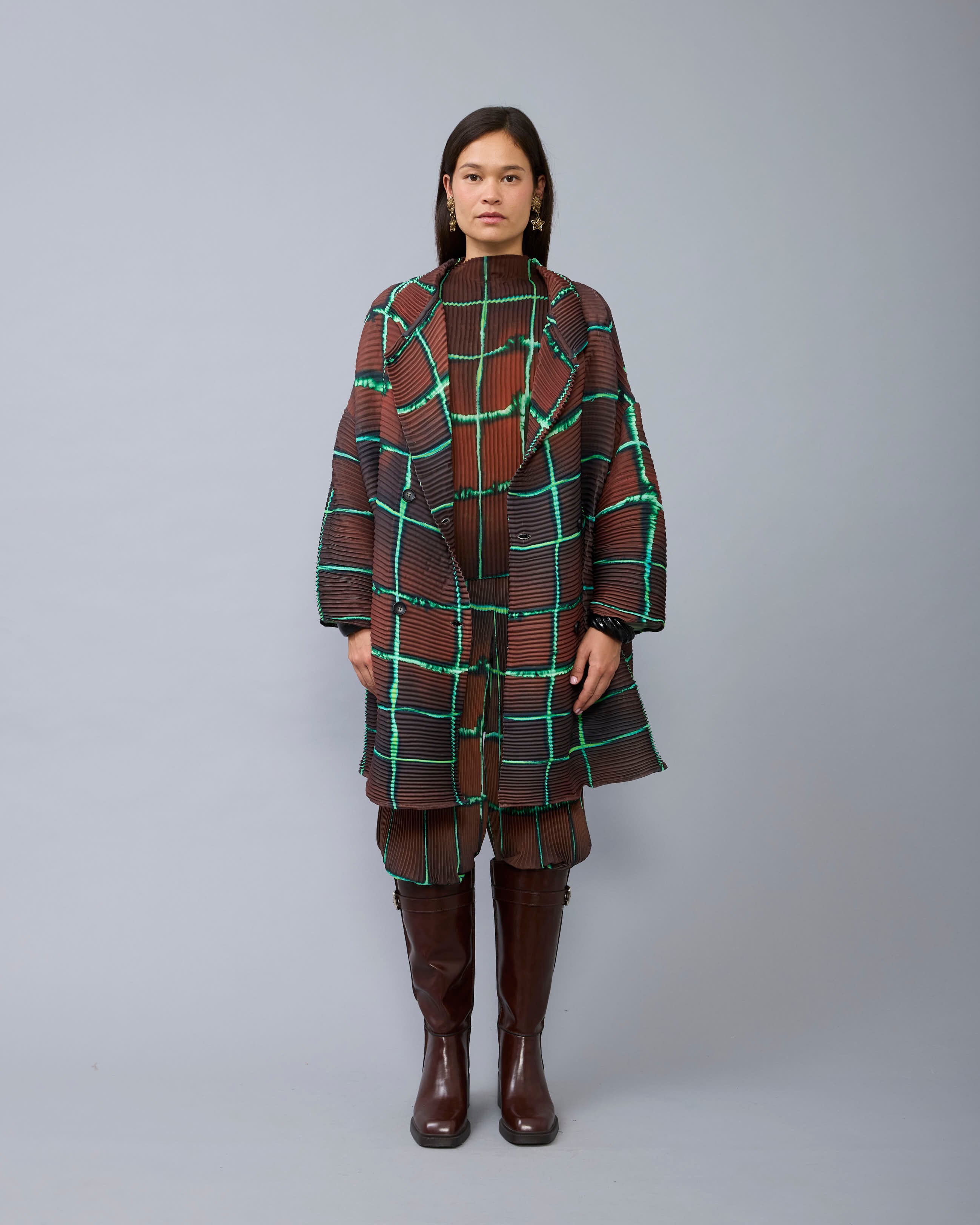 Johan Handpleated Coat in Harald