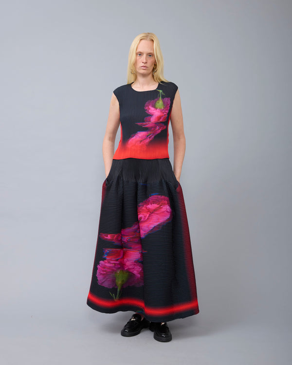 Thelma Pleated Top in Paige