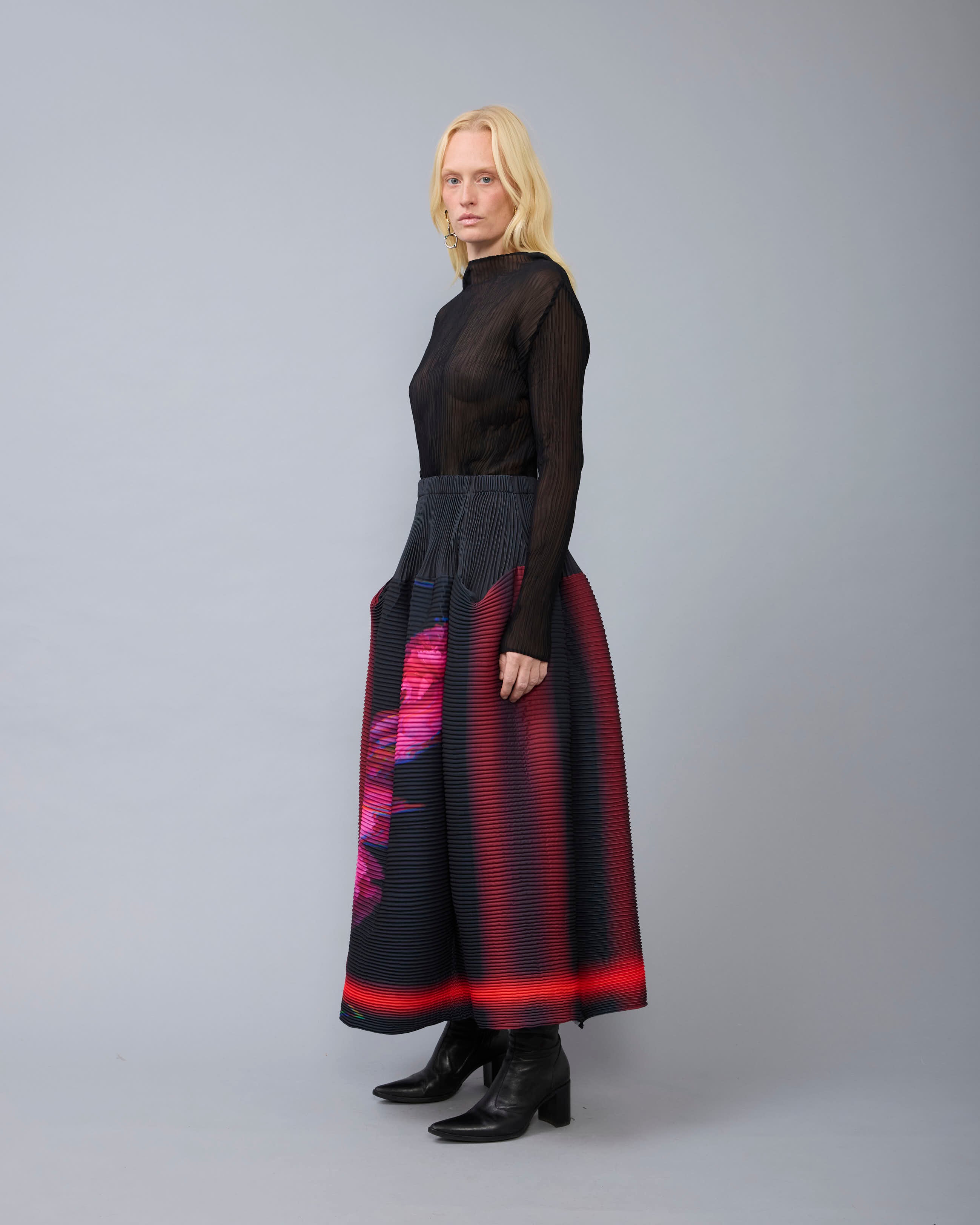 Kenza Handpleated Skirt in Paige