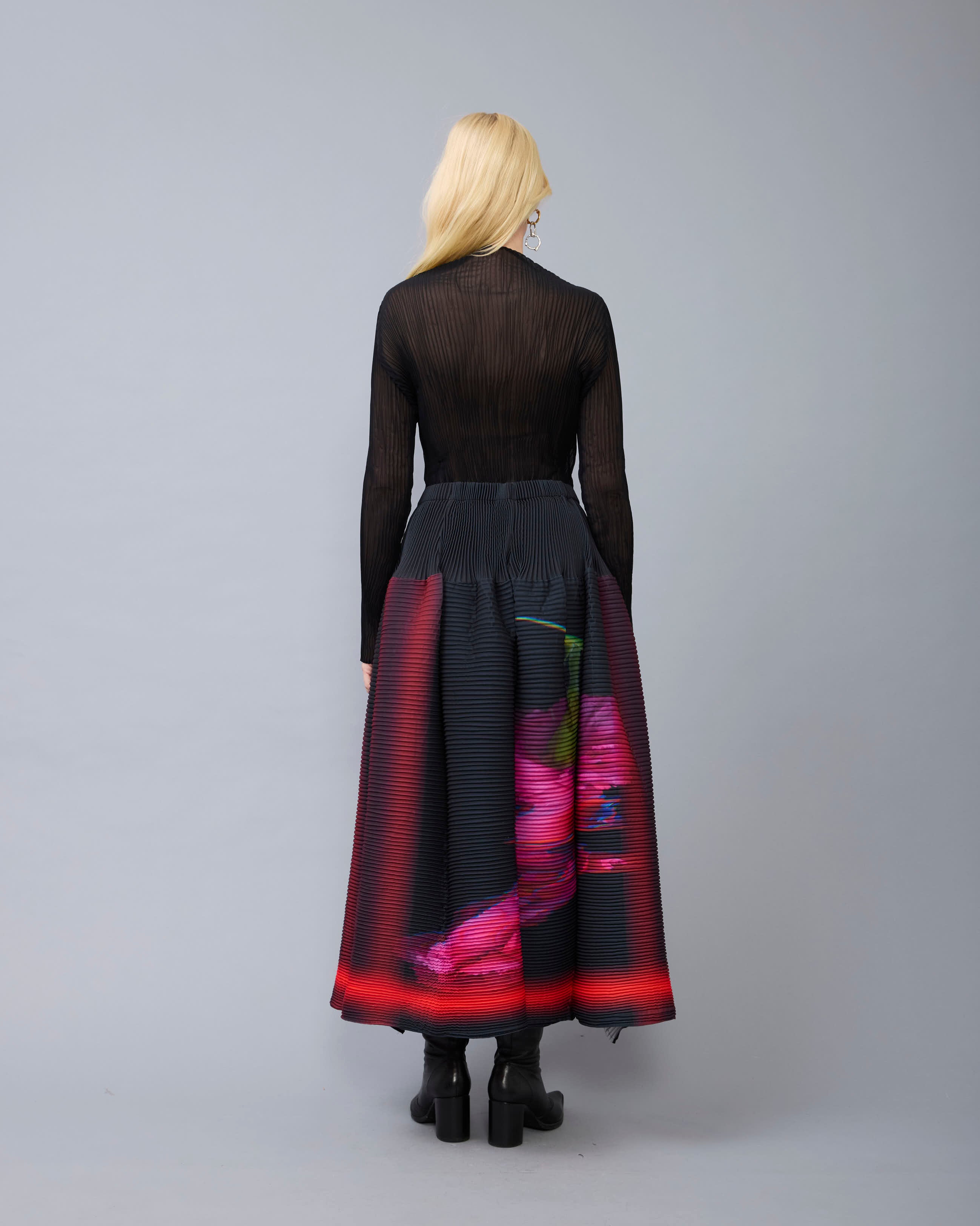 Kenza Handpleated Skirt in Paige