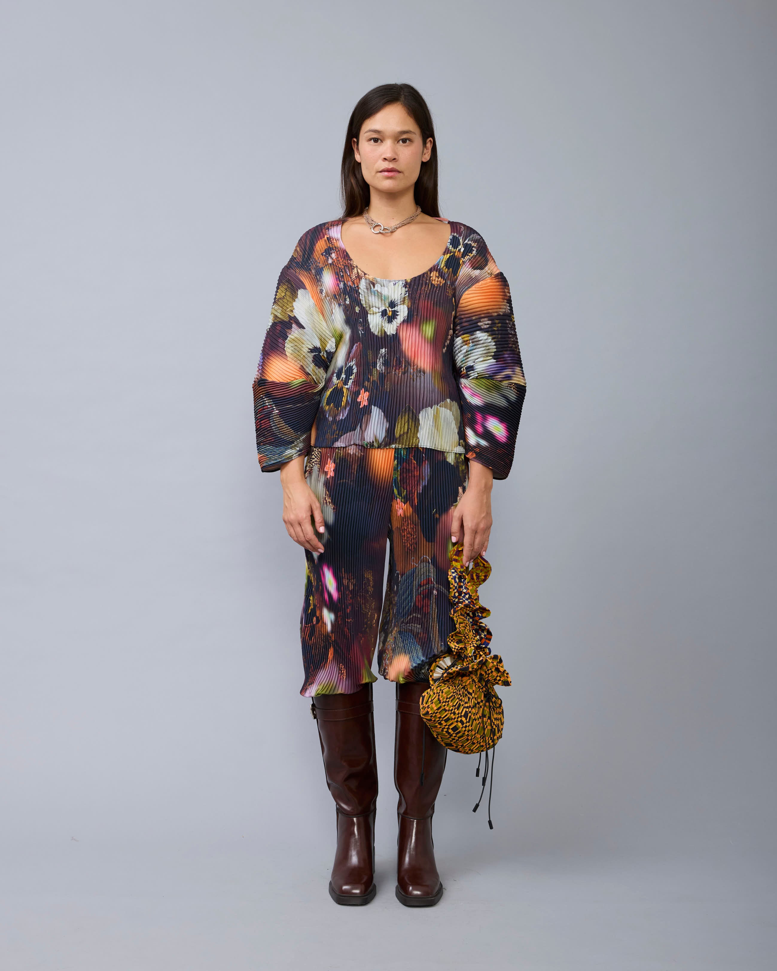 Pollux Handpleated Top in Nola