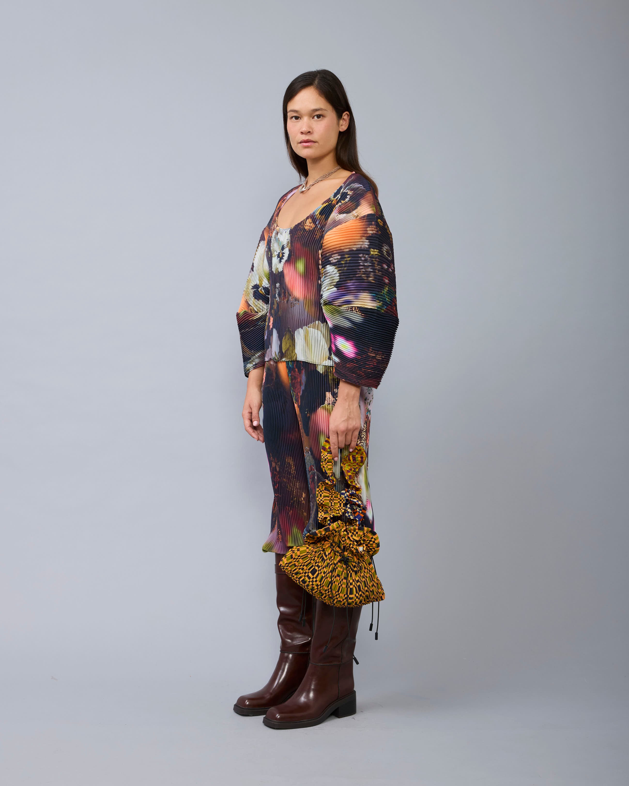 Pollux Handpleated Top in Nola